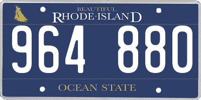 RI license plate 964880