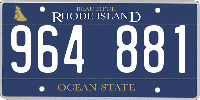 RI license plate 964881