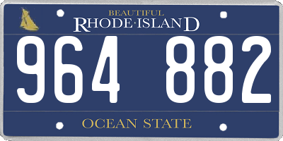 RI license plate 964882