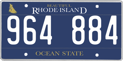 RI license plate 964884