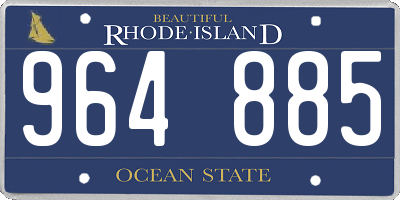 RI license plate 964885