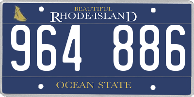 RI license plate 964886