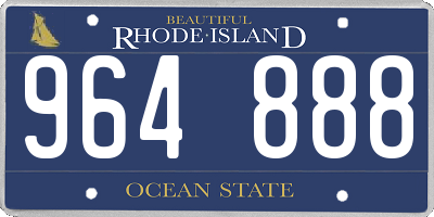 RI license plate 964888