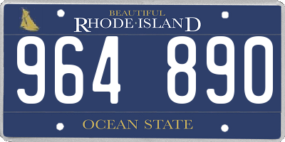 RI license plate 964890