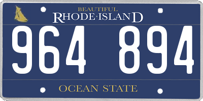 RI license plate 964894