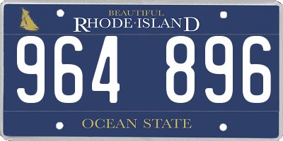 RI license plate 964896
