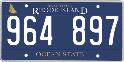 RI license plate 964897