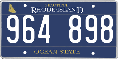 RI license plate 964898