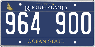 RI license plate 964900