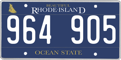 RI license plate 964905