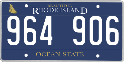 RI license plate 964906