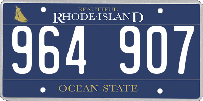 RI license plate 964907