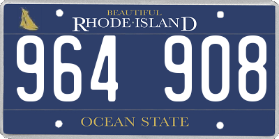 RI license plate 964908