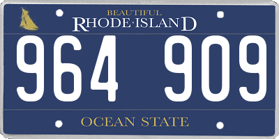 RI license plate 964909