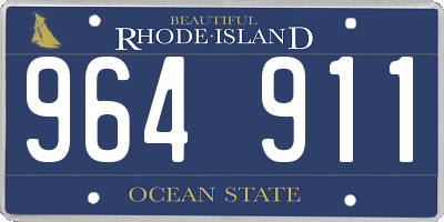 RI license plate 964911
