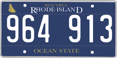 RI license plate 964913