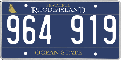 RI license plate 964919