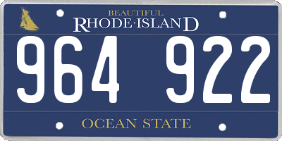 RI license plate 964922