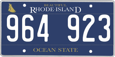RI license plate 964923