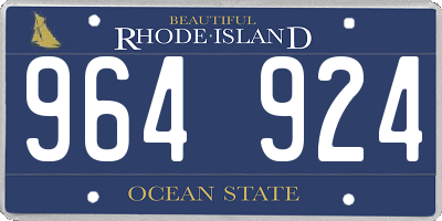 RI license plate 964924