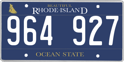 RI license plate 964927