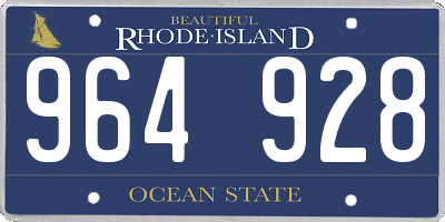 RI license plate 964928