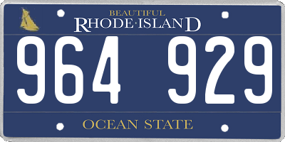 RI license plate 964929
