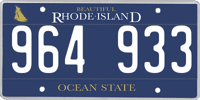 RI license plate 964933