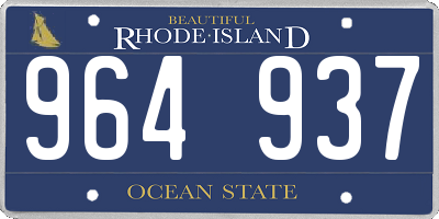 RI license plate 964937