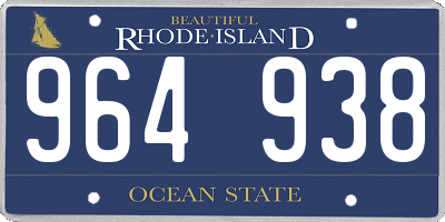 RI license plate 964938