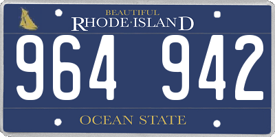 RI license plate 964942