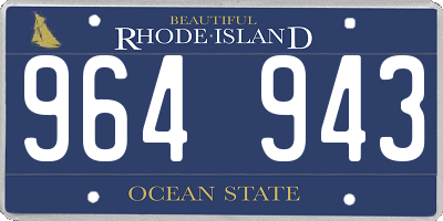 RI license plate 964943