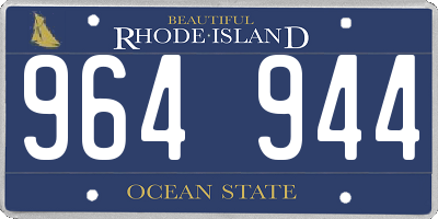 RI license plate 964944
