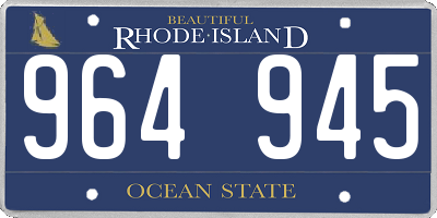 RI license plate 964945