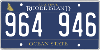 RI license plate 964946