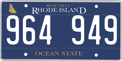 RI license plate 964949