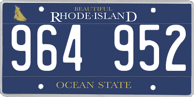 RI license plate 964952