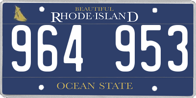 RI license plate 964953