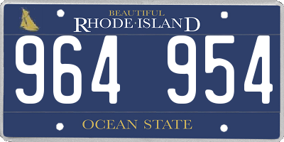 RI license plate 964954