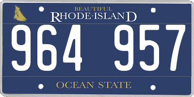 RI license plate 964957