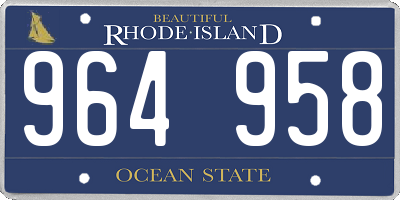 RI license plate 964958