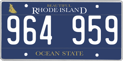 RI license plate 964959