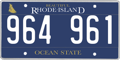 RI license plate 964961