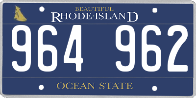 RI license plate 964962