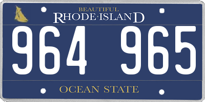 RI license plate 964965