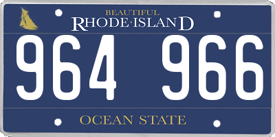 RI license plate 964966