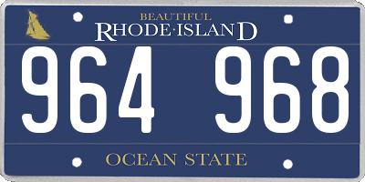RI license plate 964968