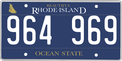 RI license plate 964969