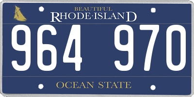 RI license plate 964970