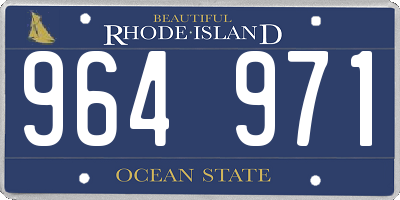 RI license plate 964971